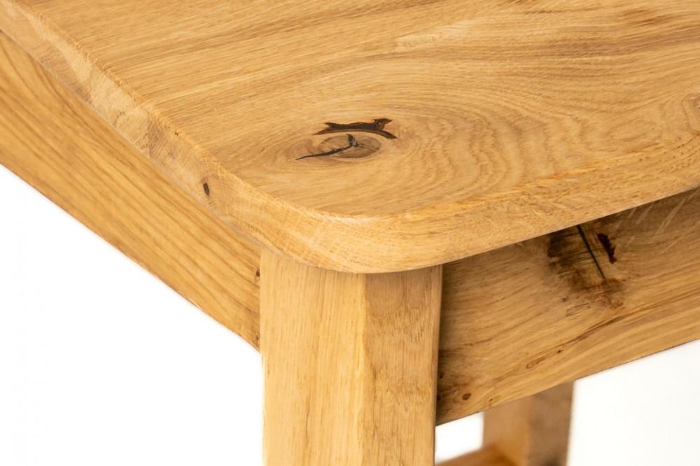 Hoker dębowy Seweryn siedzisko drewniane