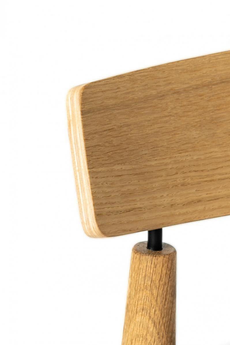 Hoker drewniany - dębowy Maksymilian siedzisko drewniane