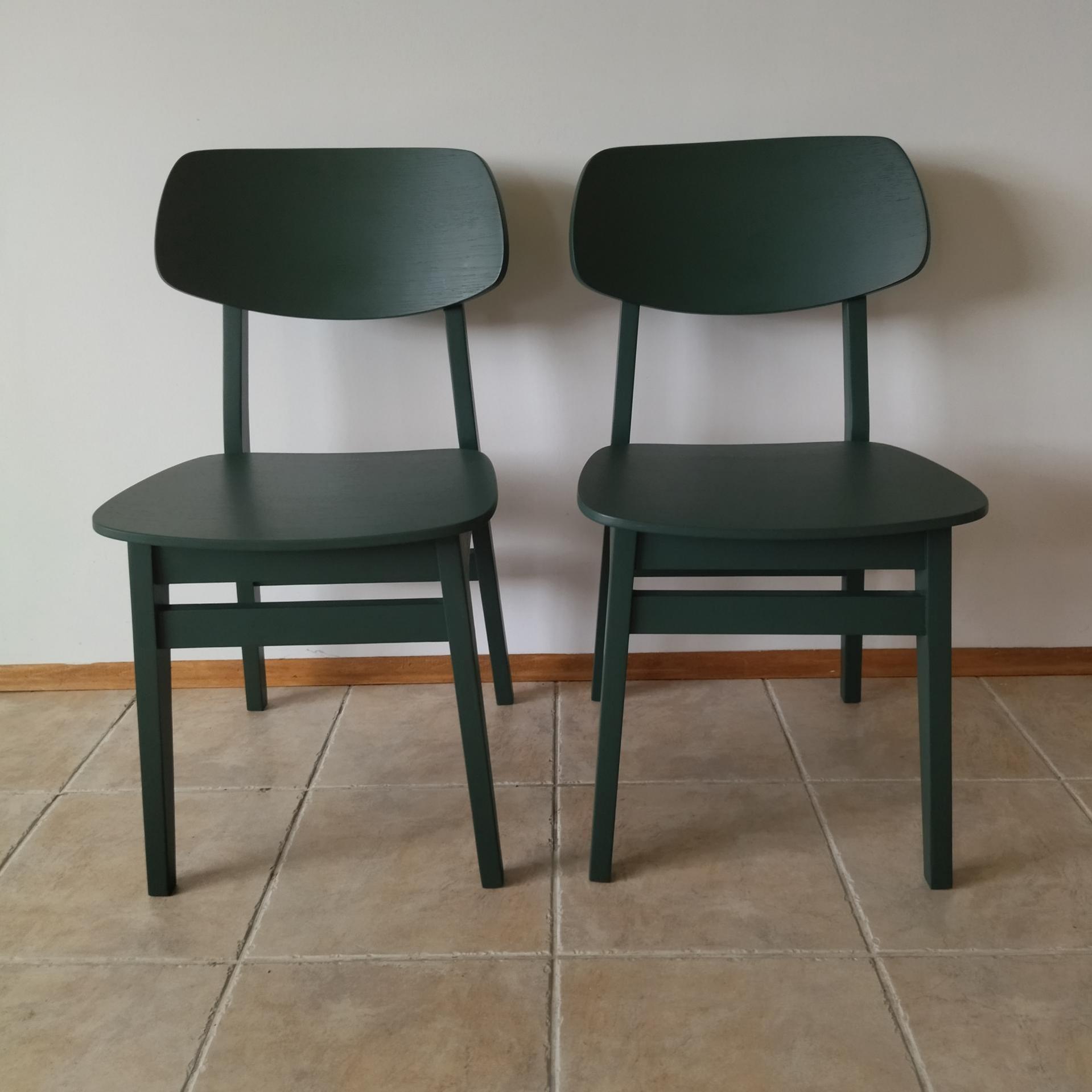 Zestaw 2 krzeseł Ernest w kolorze zielonym